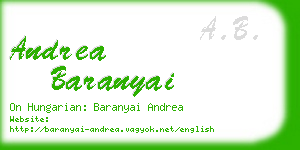 andrea baranyai business card